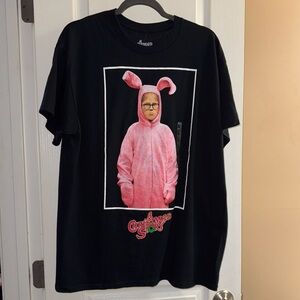 Christmas Story Tee with Pink Graphic NWT size Large